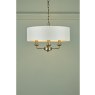 Laura Ashley Laura Ashley - Sorrento 3 Light Chandelier Antique Brass With Ivory Shade