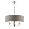 Laura Ashley Laura Ashley - Sorrento 3 Light Pendant With Charcoal Shade