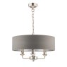Laura Ashley Laura Ashley - Sorrento 3 Light Pendant With Charcoal Shade