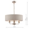 Laura Ashley Laura Ashley - Sorrento 3 Light Pendant With Natural Shade
