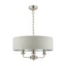 Laura Ashley Laura Ashley - Sorrento 3 Light Pendant With Natural Shade