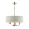 Laura Ashley Laura Ashley - Sorrento 3 Light Pendant With Natural Shade