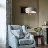 Laura Ashley Laura Ashley - Sorrento 3 Light Pendant With Natural Shade