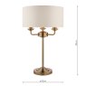 Laura Ashley Laura Ashley - Sorrento 3 Light Table Lamp Antique Brass With Ivory Shade