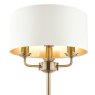 Laura Ashley Laura Ashley - Sorrento 3 Light Table Lamp Antique Brass With Ivory Shade