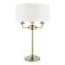 Laura Ashley Laura Ashley - Sorrento 3 Light Table Lamp Antique Brass With Ivory Shade