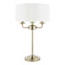 Laura Ashley Laura Ashley - Sorrento 3 Light Table Lamp Antique Brass With Ivory Shade