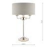 Laura Ashley Laura Ashley - Sorrento 3 Light Table Lamp With Silver Shade
