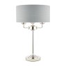 Laura Ashley Laura Ashley - Sorrento 3 Light Table Lamp With Silver Shade