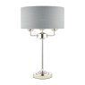 Laura Ashley Laura Ashley - Sorrento 3 Light Table Lamp With Silver Shade