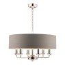 Laura Ashley Laura Ashley - Sorrento 6 Light Pendant With Charcoal Shade