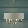 Laura Ashley Laura Ashley - Sorrento 6 Light Pendant Polished Nickel With Silver Shade