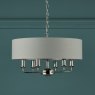Laura Ashley Laura Ashley - Sorrento 6 Light Pendant Polished Nickel With Silver Shade