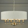 Laura Ashley Laura Ashley - Sorrento 6 Light Chandelier With Natural Shade