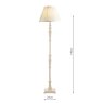 Laura Ashley Laura Ashley - Tate Wooden Floor Lamp Off White (Base Only)