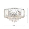 Laura Ashley Laura Ashley - Vienna 3 Light Flush Crystal Polished Chrome
