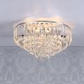 Laura Ashley Laura Ashley - Vienna 3 Light Flush Crystal Polished Chrome