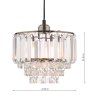 Laura Ashley Laura Ashley - Vienna Easy Fit Pendant Crystal Light Antique Brass