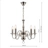 Laura Ashley Lighting Laura Ashley - Winchester 5lt Pendant Polished Nickel
