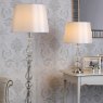 Laura Ashley Laura Ashley - Bradshaw Floor Lamp Ribbed Glass With Shade