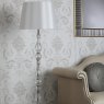 Laura Ashley Laura Ashley - Bradshaw Floor Lamp Ribbed Glass With Shade
