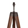 Laura Ashley Laura Ashley - Burdale Tripod Floor Lamp (Dark Wood Industrial Brass Base Only)