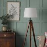 Laura Ashley Laura Ashley - Burdale Tripod Floor Lamp (Dark Wood Industrial Brass Base Only)