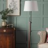 Laura Ashley Laura Ashley - Burdale Adjustable Floor Lamp (Dark Wood Industrial Brass Base Only)