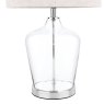 Laura Ashley Laura Ashley - Ockley Touch Table Lamp Polished Chrome Glass With Shade