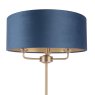Laura Ashley Laura Ashley - Sorrento 3 Light Floor Lamp Antique Brass Blue Shade
