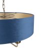 Laura Ashley Laura Ashley - Sorrento 6 Light Pendant Antique Brass Blue Shade