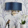 Laura Ashley Laura Ashley - Sorrento 2 Light Wall Light Antique Brass Blue Shade