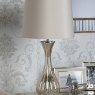 Laura Ashley Laura Ashley - Nevern Table Lamp Champagne Glass Polished Chrome With Shade