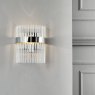 Laura Ashley Laura Ashley - Alexa 2lt Wall Light Polished Nickel Glass