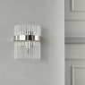 Laura Ashley Laura Ashley - Alexa 2lt Wall Light Polished Nickel Glass