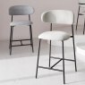 Torelli Furniture Ltd Milan - Counter Stool (Light Grey Fabric)