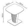 Torelli Furniture Ltd Florence - Side Table (Light Grey Ceramic)
