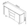 Torelli Furniture Ltd Florence - Sideboard (Light Grey Ceramic)