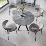 Torelli Furniture Ltd Sardinia - Round Dining Table (Ceramic Look Grey)