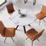Torelli Furniture Ltd Sardinia - Round Dining Table (Marble Look White)