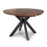 Furniture Link New Orleans - Smoked Oak Extending Round Table (120cm-160cm)