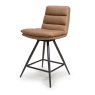 Furniture Link Nobo - Swivel Counter Chair (Tan Faux Leather)