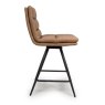 Furniture Link Nobo - Swivel Counter Chair (Tan Faux Leather)