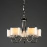 Laura Ashley Lighting Laura Ashley - Southwell 5 Light Chandelier Polished Nickel Glass Shades