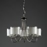 Laura Ashley Lighting Laura Ashley - Southwell 5 Light Chandelier Polished Nickel Glass Shades