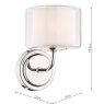 Laura Ashley Lighting Laura Ashley - Southwell Wall Light Polished Nickel Glass Shade