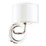 Laura Ashley Lighting Laura Ashley - Southwell Wall Light Polished Nickel Glass Shade