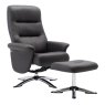 Furniture Link Texas - Swivel Recliner and Stool (Slate)