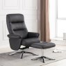 Furniture Link Texas - Swivel Recliner and Stool (Slate)