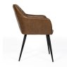 Furniture Link Charlie - Dining Carver Chair (Antique Brown Fabric)